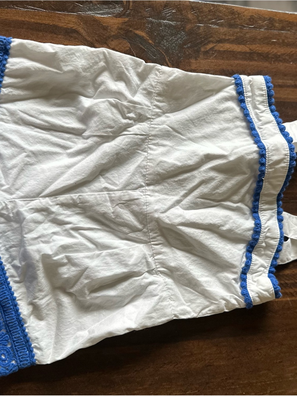Janie and Jack White One-Piece with Blue Trim